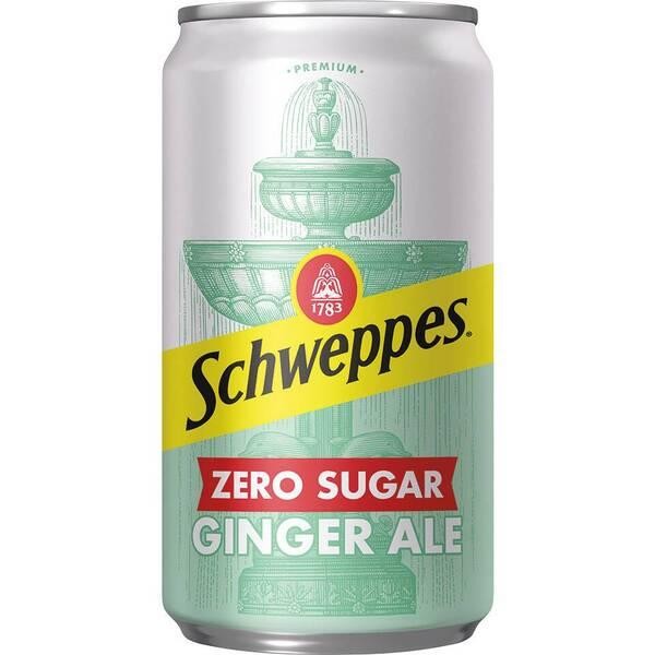 Schweppes Zero Sugar Ginger Ale Can
