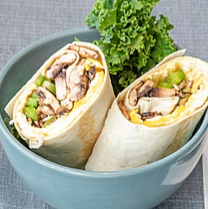 Mushrooms, Peppers and Egg Wrap
