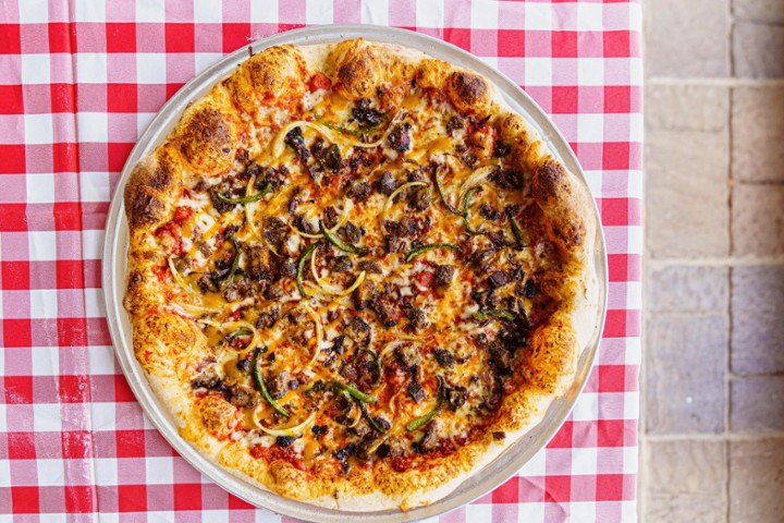 Slow Smoked Salt & Pepper Texas Brisket Pizza