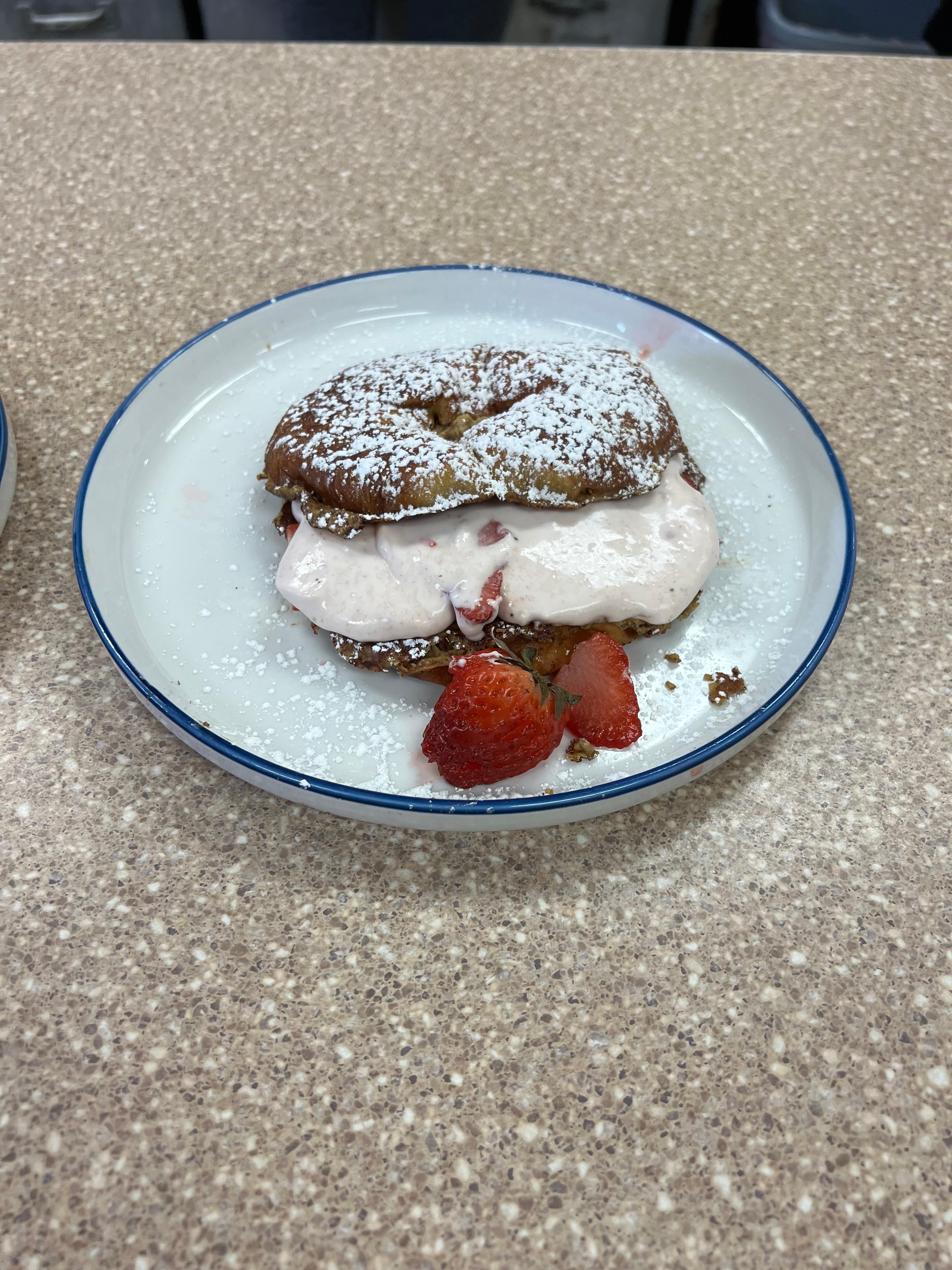 stuffed croissant french toast