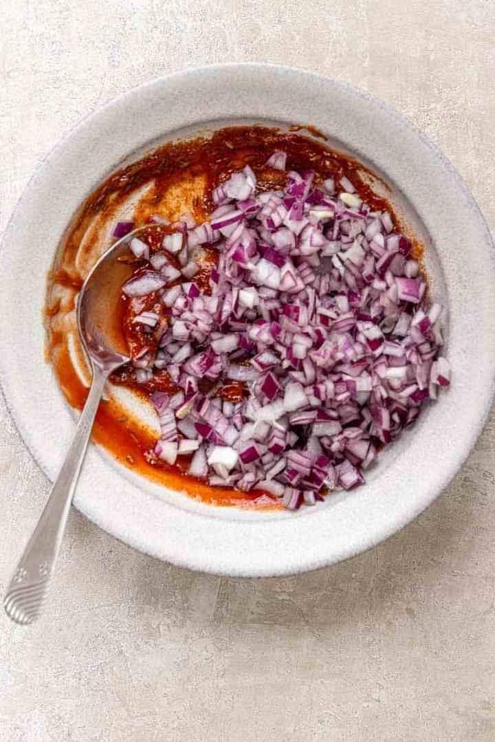 Catering Red Onion spicy Chutney (3ppl) 16oz