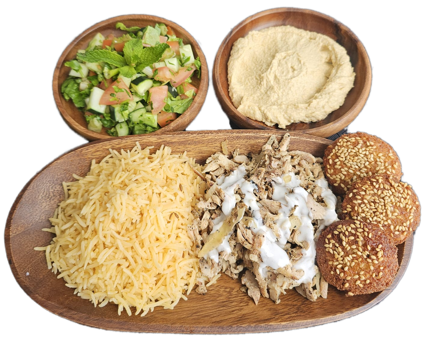 Falafel & Shawarma Combo Plate, GF
