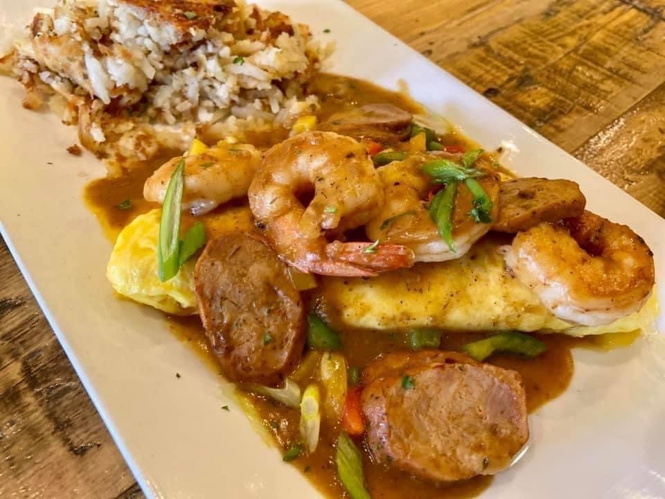 Batter & Berries Olympia Fields Jambalaya Omelet