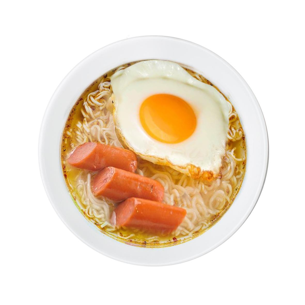 Instant Noodles with Sausage & Egg