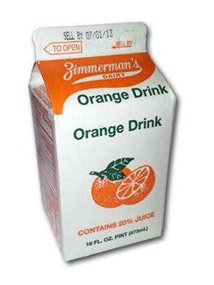 Orange Drink Carton