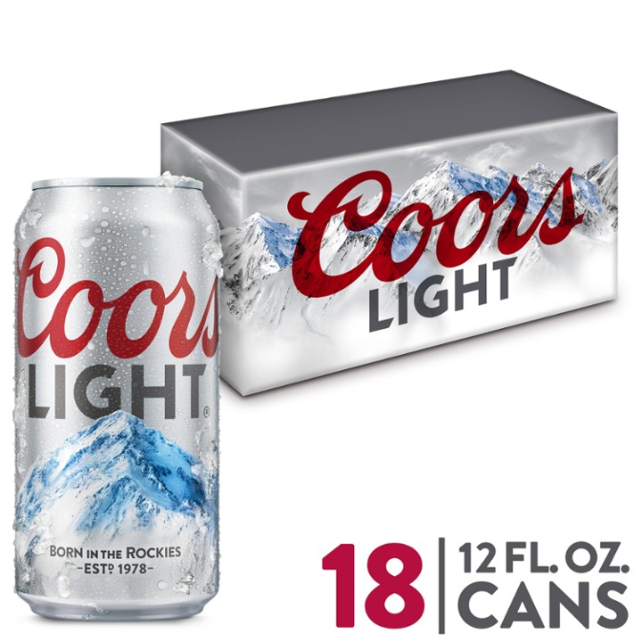 Coors Light American Light Lager Beer - 12.0 Fl Oz X 18 Pack