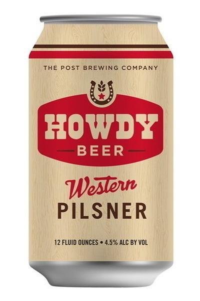 The Post Post Brewing Howdy Western Pilsner Lager - Beer - 6x 12oz Cans