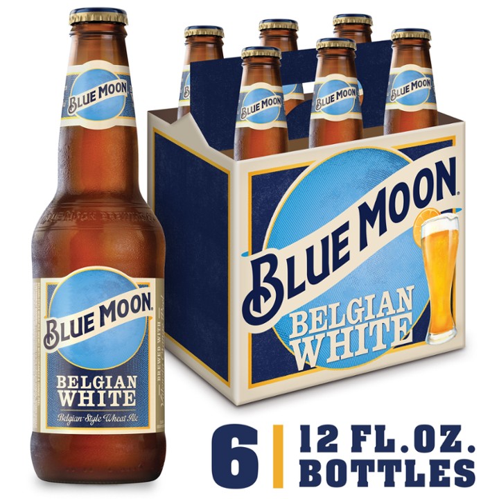 Blue Moon Belgian White Wheat Beer - 12.0 Fl Oz X 6 Pack