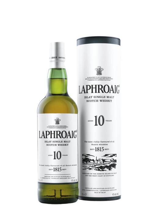 Laphroaig 10 Year Old Islay Single Malt Scotch Whisky - 750ml Bottle