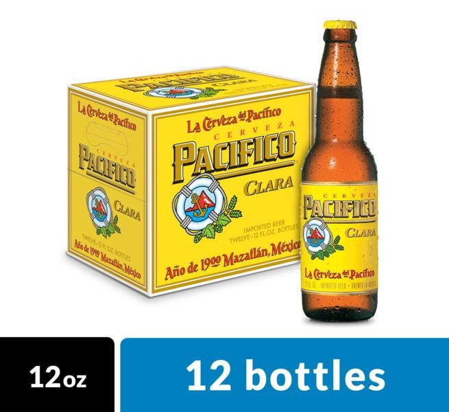 Pacifico Clara 12 Piece Bottles, 22 Fl Oz