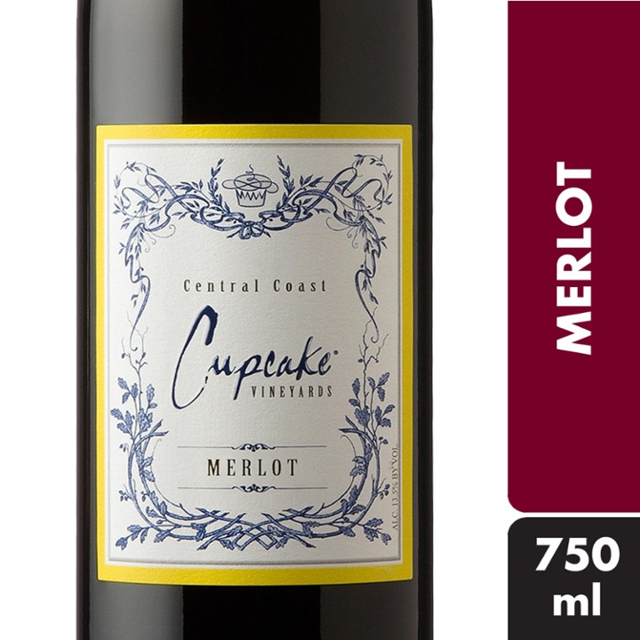 Cupcake Vineyards Merlot Red Wine - from California - 750ml Bottle