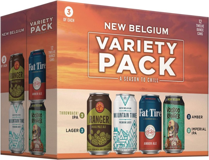 New New Belgium Variety Pack - Beer - 12x 12oz Cans