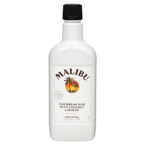 Malibu Coconut Plastic Rum Flavored Rum Coconut | 750ml