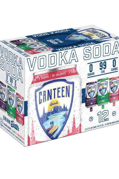 Canteen Spirits Vodka Soda Variety Pack Ready-to-drink - 8 Pack 12oz Cans