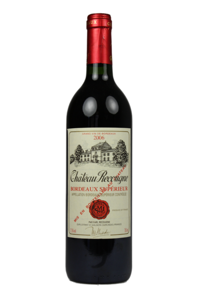 Chateau Recougne Bordeaux Superieur Blend - Red Wine from France - 750ml Bottle
