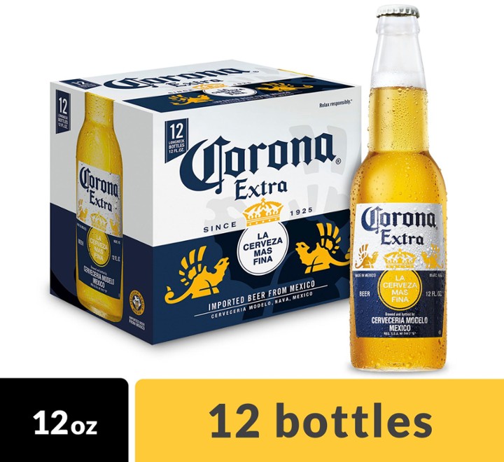 Corona Extra Mexican Lager Beer - 12.0 Fl Oz X 12 Pack