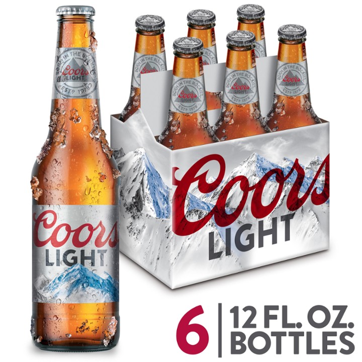Coors Light American Light Lager Beer - 12.0 Fl Oz X 6 Pack