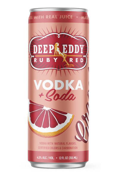 Deep Eddy Grapefruit Vodka Soda Ready-to-drink - 4x 12oz Cans