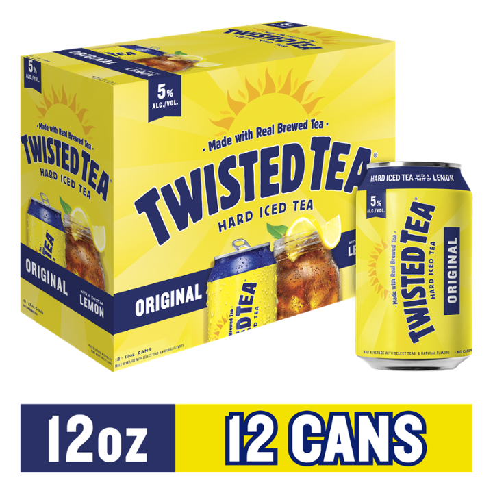 Twisted Tea Hard Iced Tea, Original - 12.0 Oz X 12 Pack