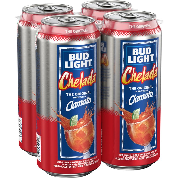 Bud Light Chelada Original with Clamato Lager - Beer - 4 Pack 16oz Cans for Delivery