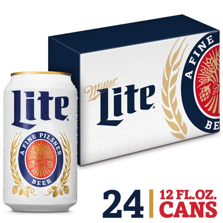 Miller Lite American Lager Beer - 12.0 Fl Oz X 24 Pack