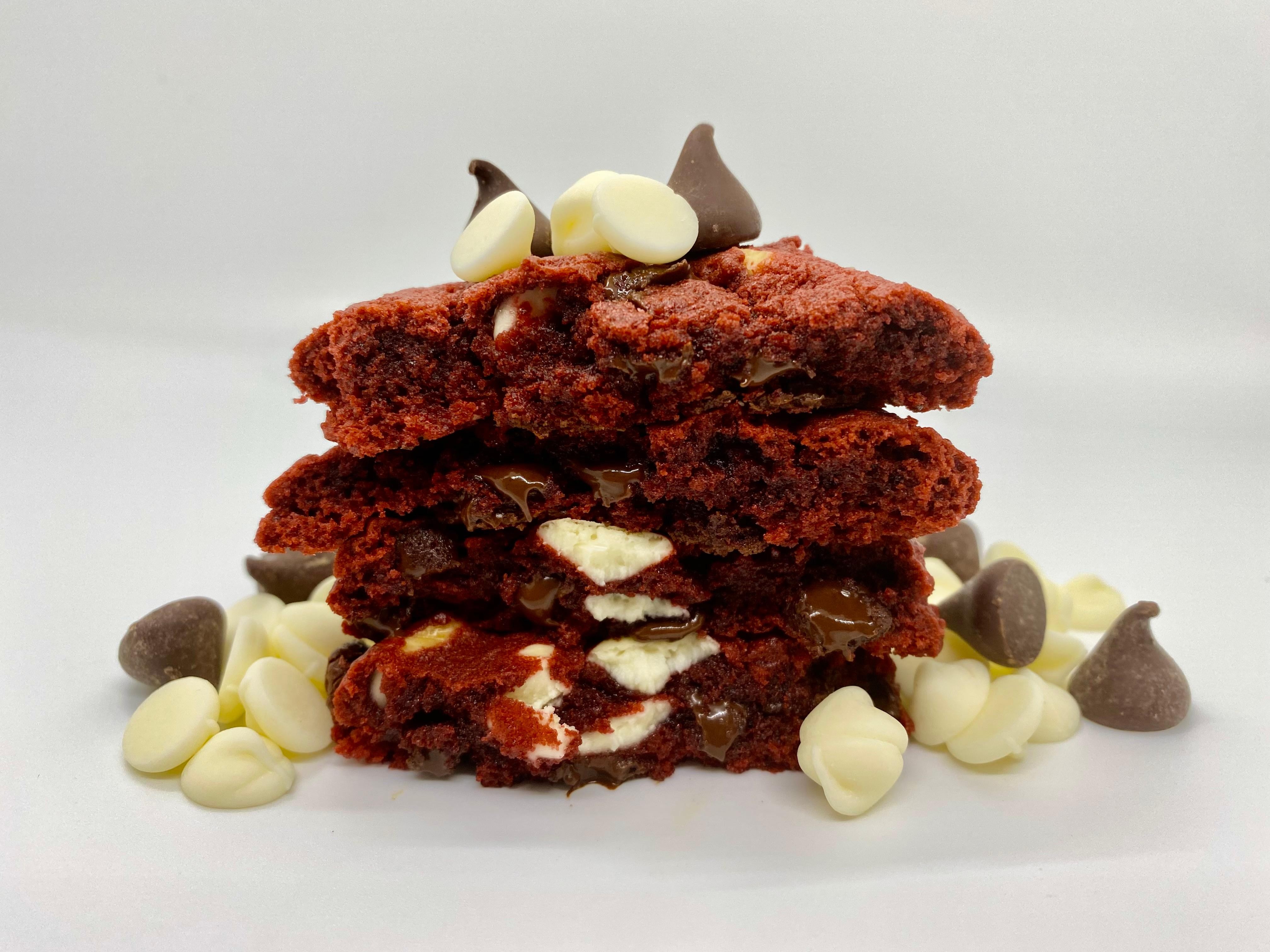 Red Velvet with white and dark chocolate chips