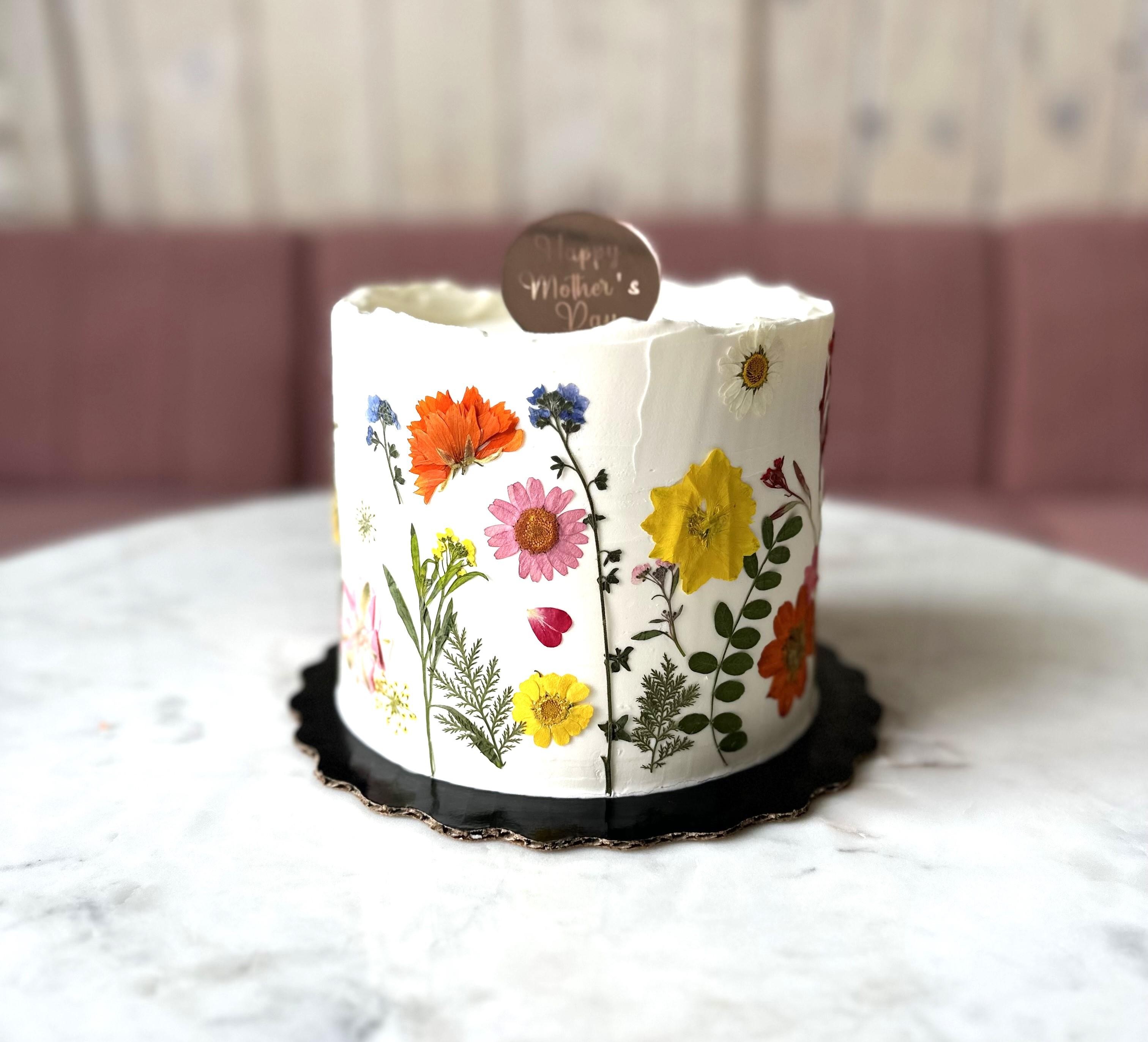 Edible Floral Cake (1 Tier)