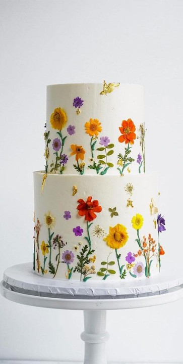 Edible Floral Cake (2 Tier)