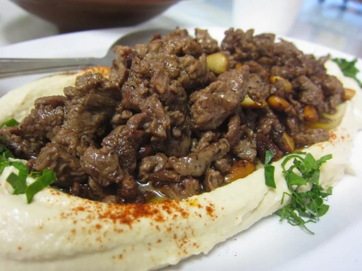 Hommus w/ Meat Shawarma Appetizer
