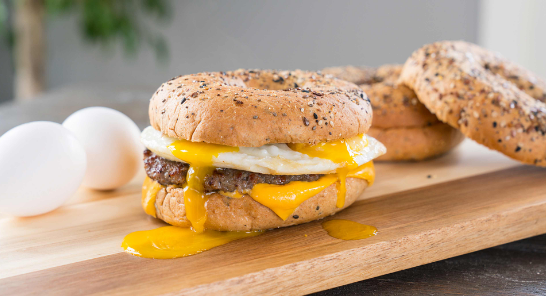 Sausage Egg & Cheese Bagel Sandwich