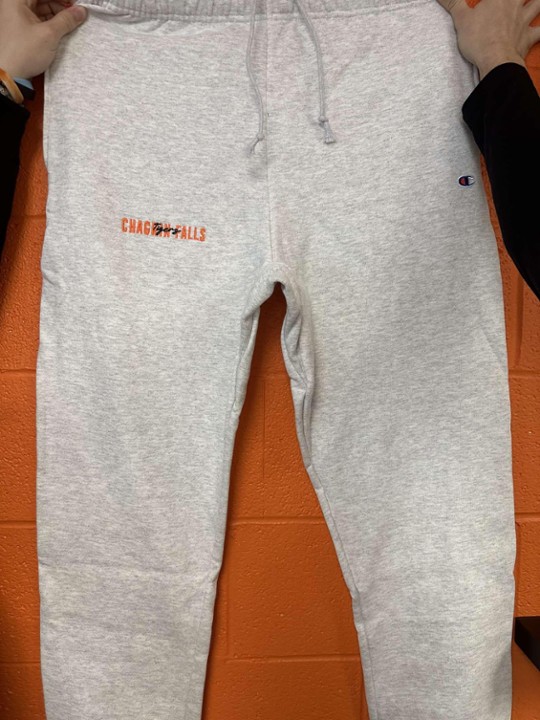 Champion Sweatpants, Embroidered Chagrin Tigers - L