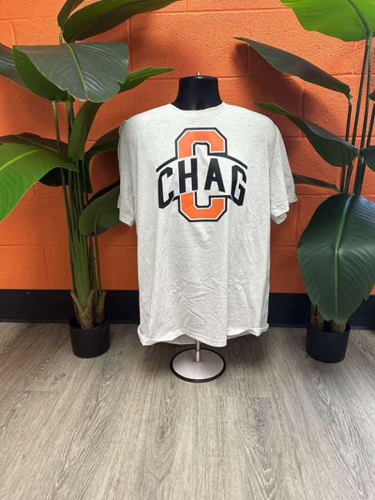 District T-shirt, Orange CHAG Block - XL