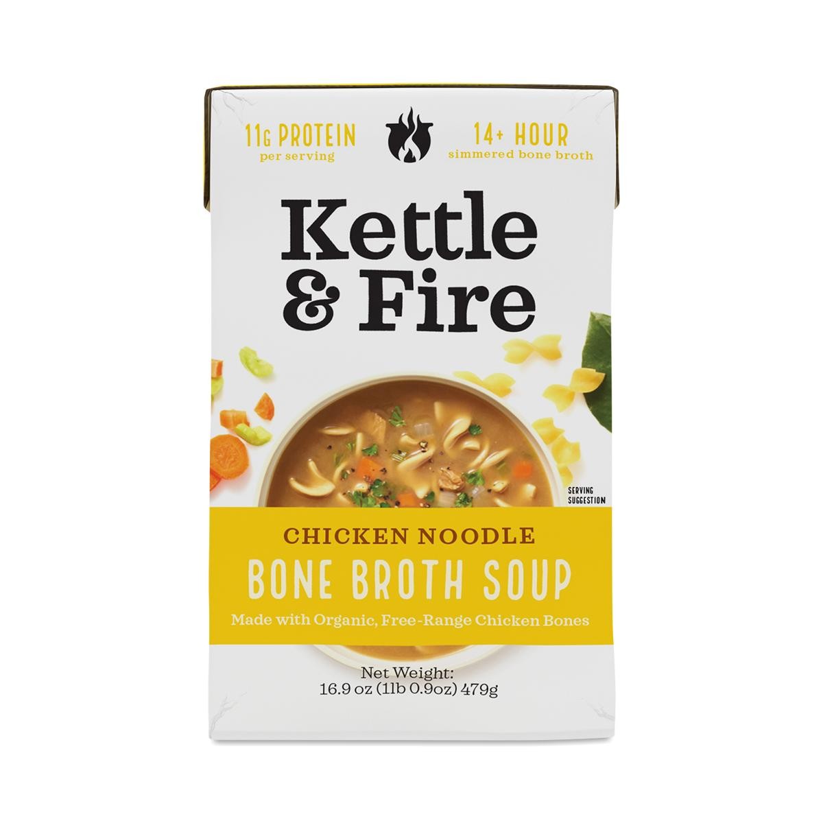 Kettle & Fire Bone Broth Soup Chicken Noodle 16.9 Oz