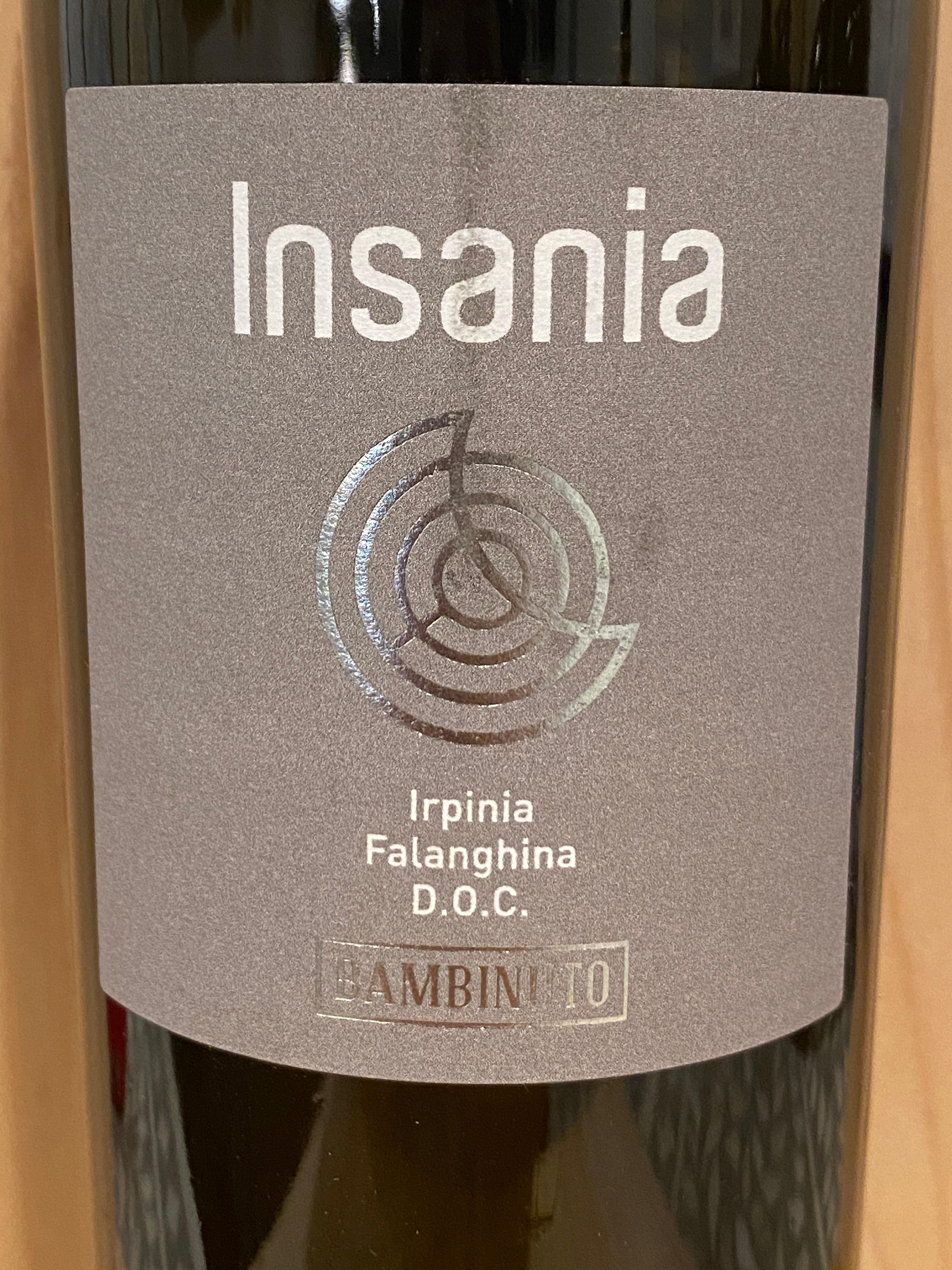 Cantina Bambinuto "Insania" Falanghina 2020: Campania, Italy