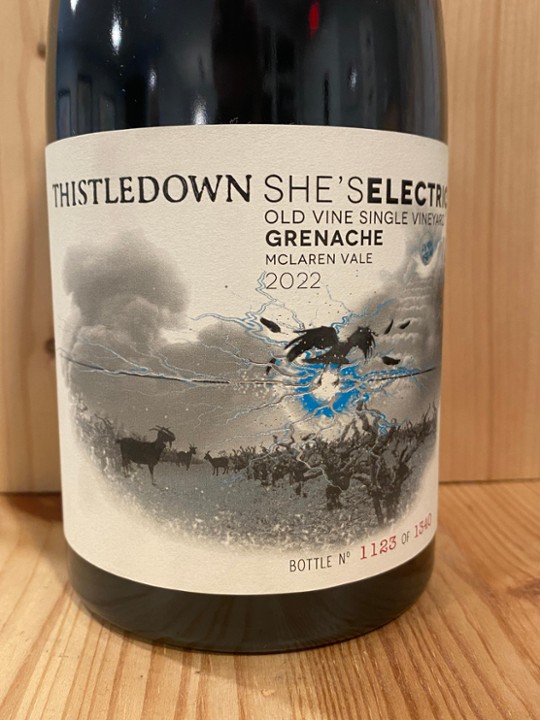 Thistledown "She's Electric" Old-Vine Single-Vineyard Grenache 2022: McLaren Vale, Australia