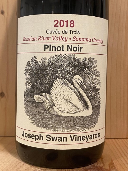 Joseph Swan Vineyards "Cuvée de Trios" Russian River Valley Pinot Noir 2018: Sonoma County, California
