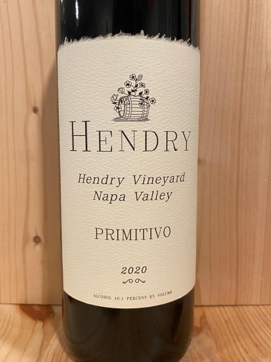 Hendry Primitivo 2020: Napa, California