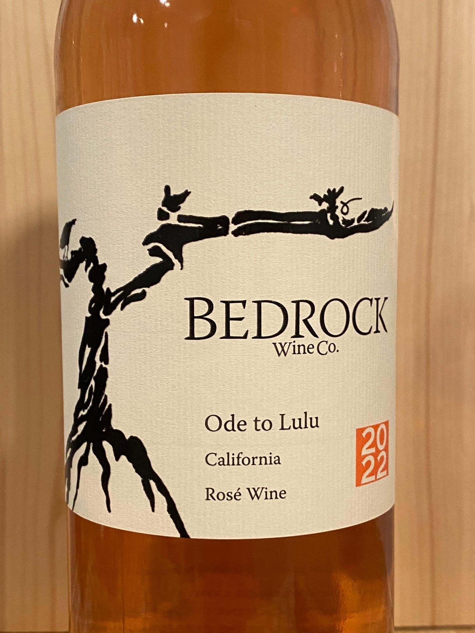 Wine of the Week: Bedrock Wine Co. "Ode To Lulu" Rosé 2022: Sonoma, California