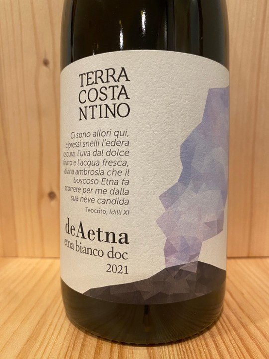 Terra Constantino "de Aetna" Etna Bianco 2021: Sicily, Italy