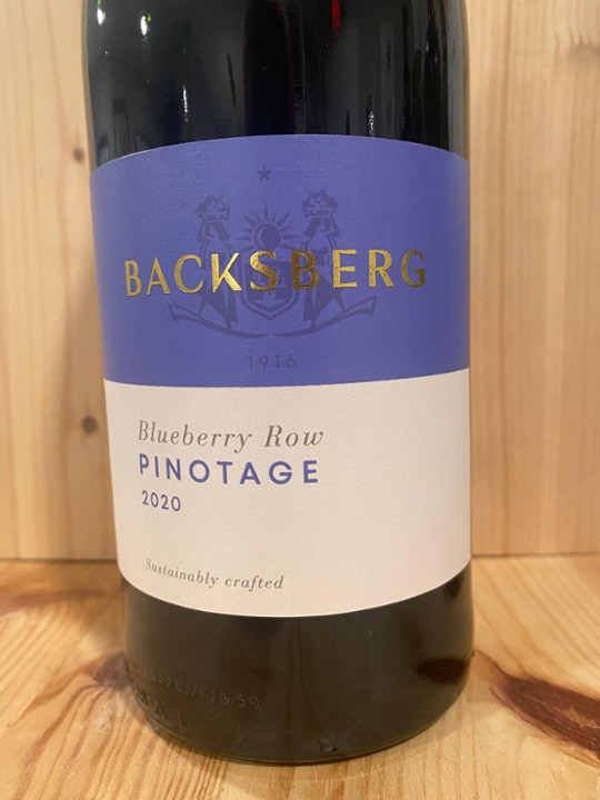 Backsberg "Blueberry Row" Pinotage 2020: Stellenbosch, South Africa