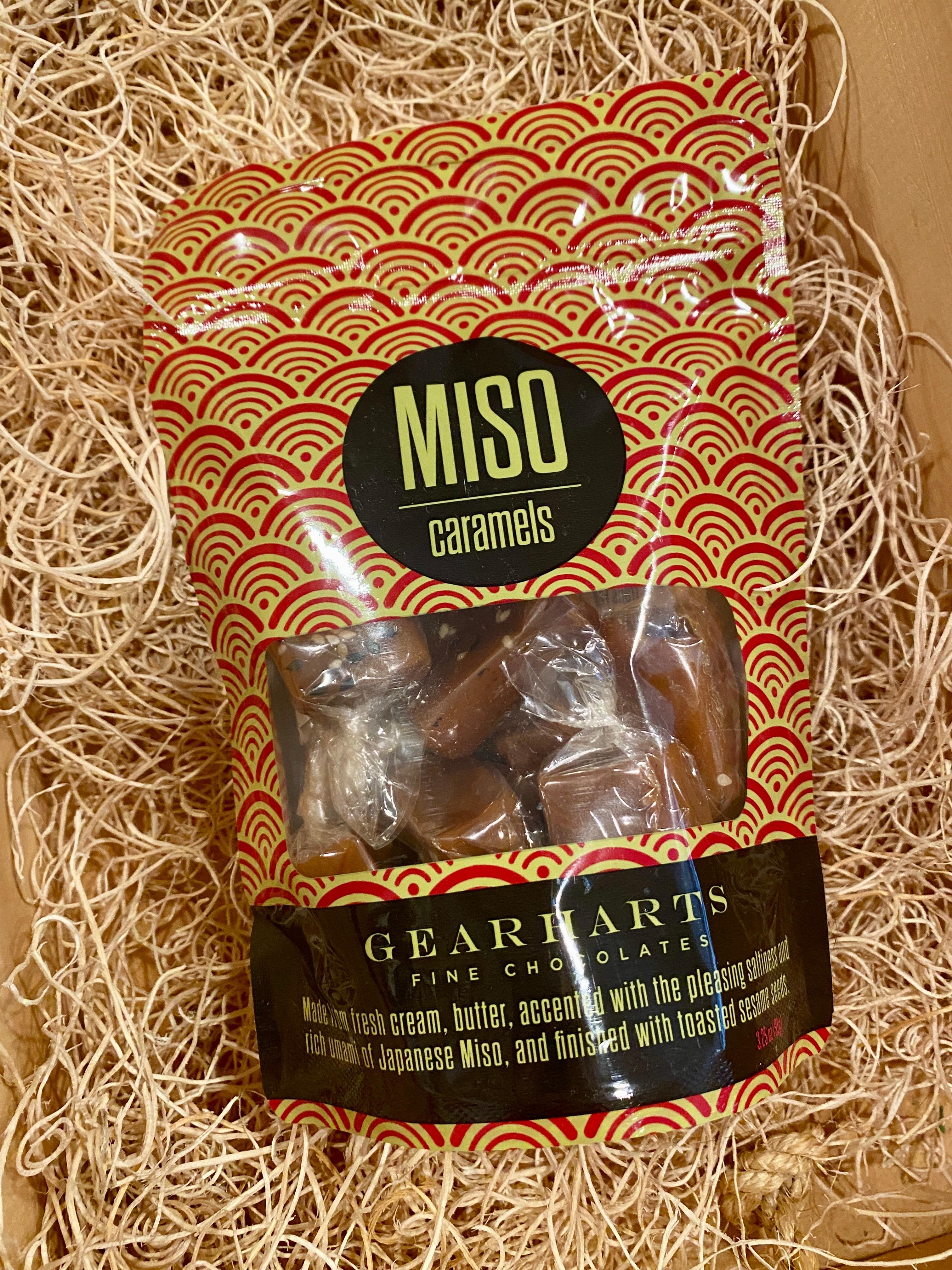 Gearharts Fine Chocolates Miso Caramels (3.25oz): Charlottesville, Virginia
