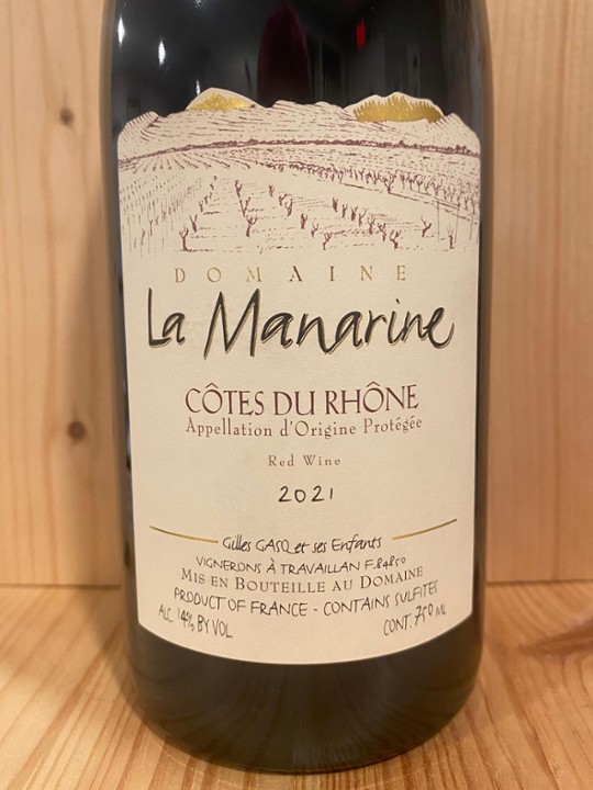 Dom. La Manarine Côtes du Rhône 2021: Rhône Valley, France