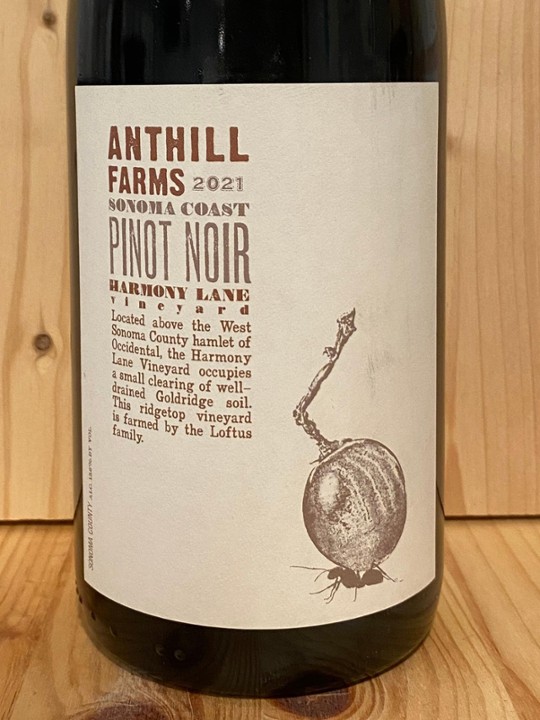 Anthill Farms Harmony Lane Pinot Noir 2021: Sonoma Coast, California