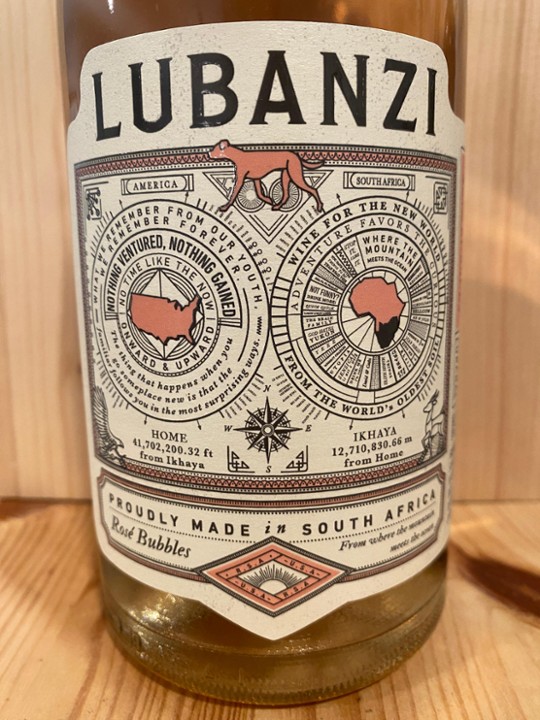 Lubanzi Rosé Bubbles NV: Swartland, South Africa