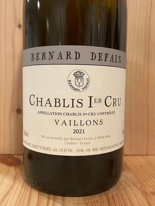 Dom. Bernard Defaix Chablis 1er Cru Vaillons 2021: Burgundy, France