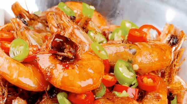 Spicy Dry-Fried Jumbo Shrimp 香辣大虾