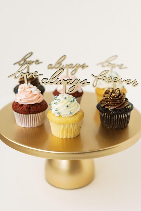 12-Pack Bachelorette Cupcakes with Wooden Toppers