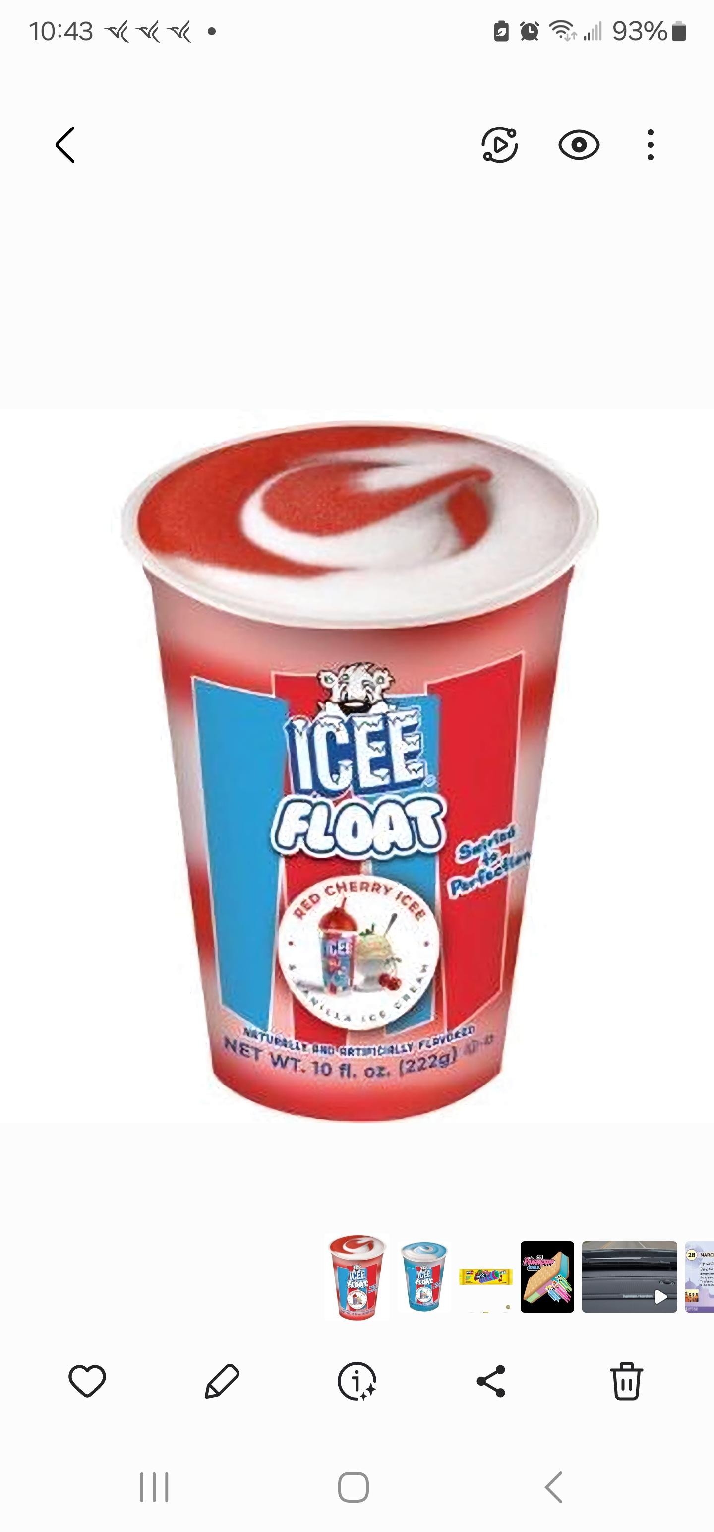 JJ Icee Float Cherry Cup