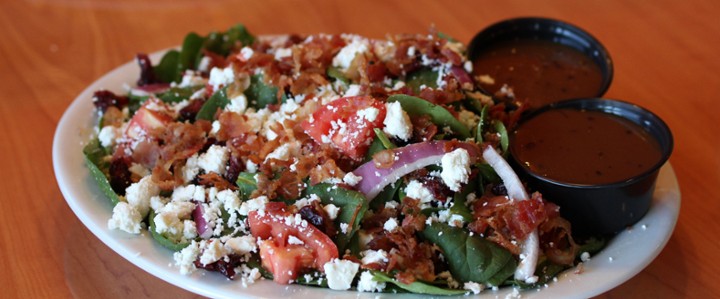 Small Spinach Cranberry Bacon Salad