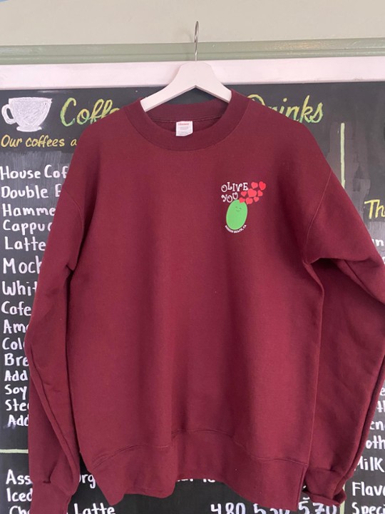 Olive Crew Maroon Sweatshirt